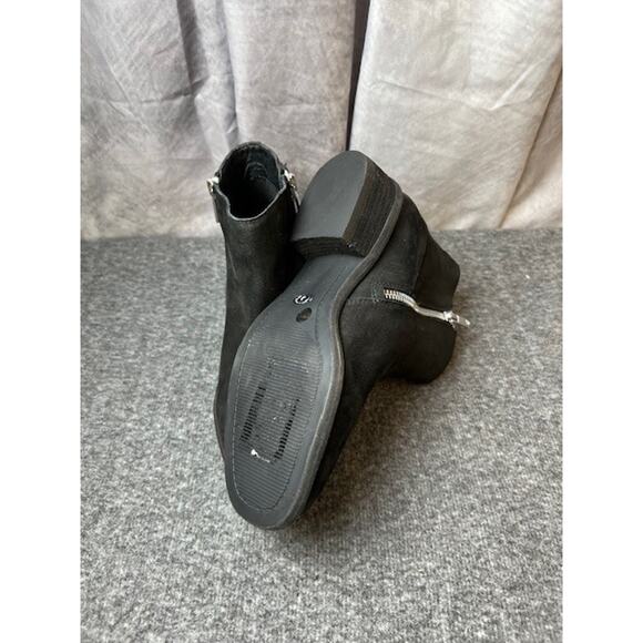 NWOB Lucky Brand Womens Baelee Ankle Boot Sz 6M Black Suede Leather Stacked Heel - Picture 5 of 8